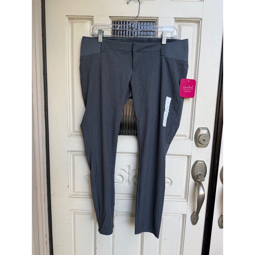 Isabel Maternity by Ingrid & Isabel Heather Grey Skinny Dress Pants Size 4 NEW